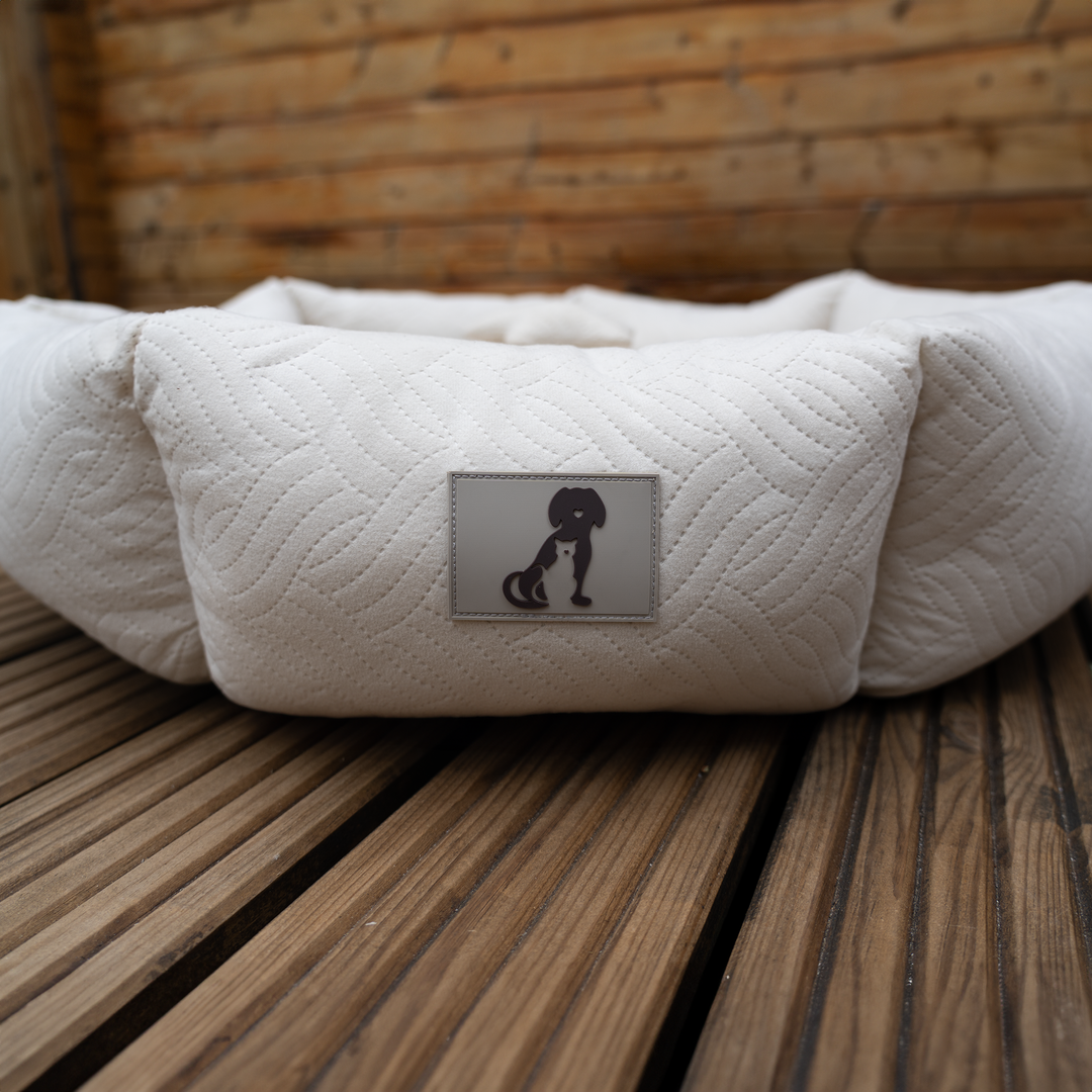 Luna Soft Dog Bed Cream - Size S/M/L