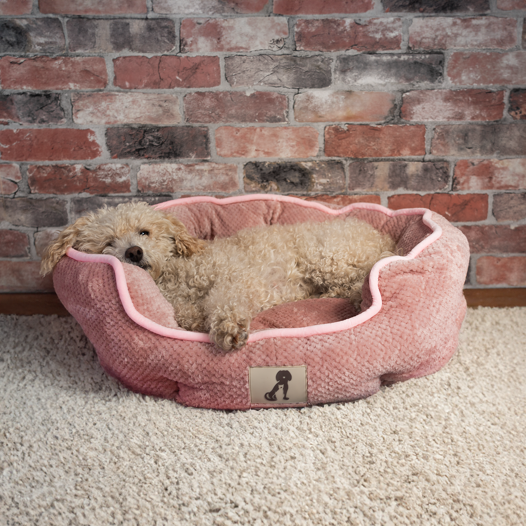 Alfie Pink Soft Dog Bed Size S M L AllPetSolutions