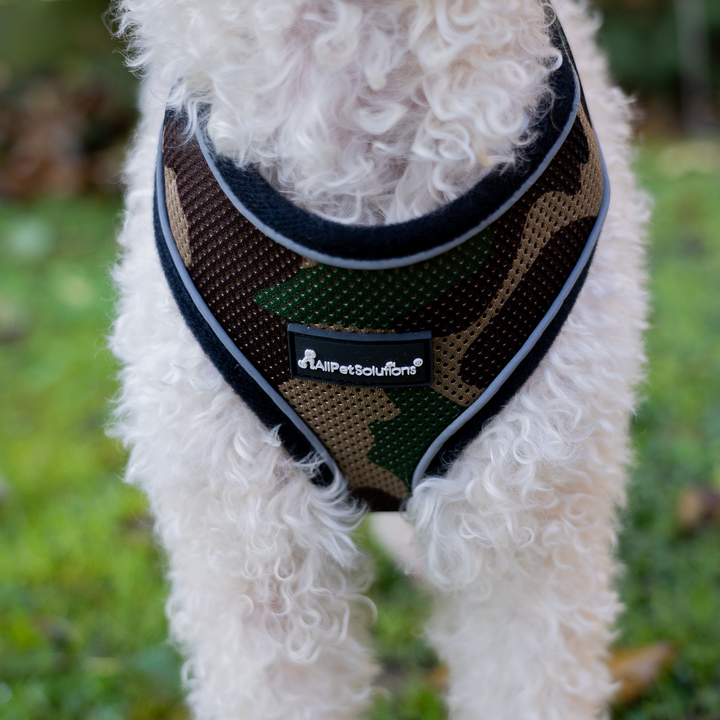 Dog Harness with Reflective Strip in Camo S/M/L/XL