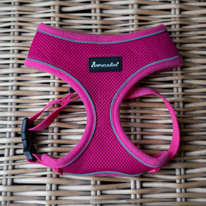 Dog Harness with Reflective Strip in Pink S/M/L/XL