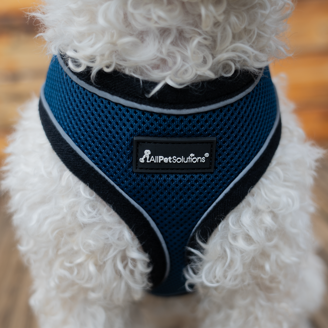 Dog Harness with Reflective Strip Navy S/M/L