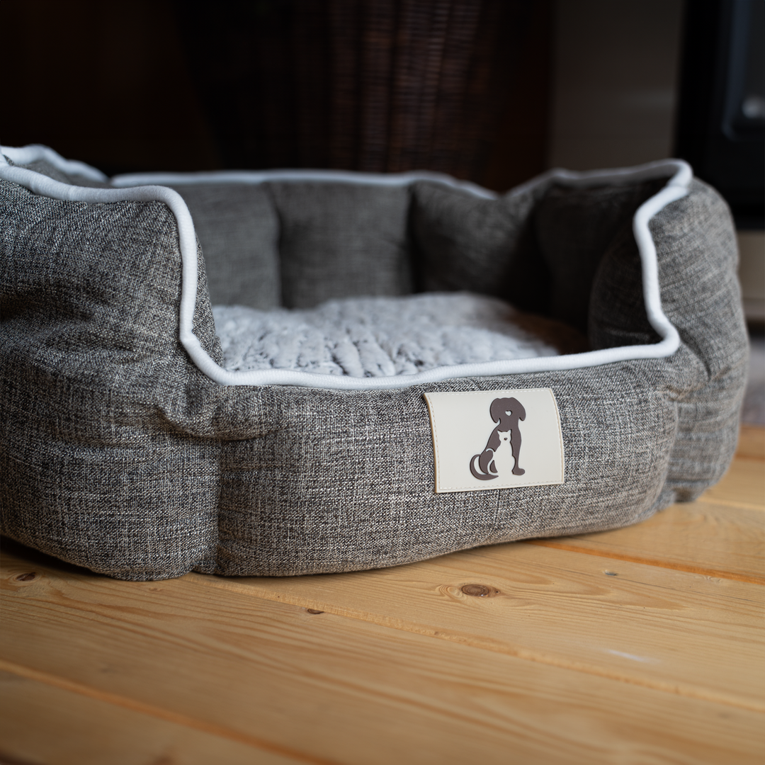 Alfie - Brown Soft Dog Bed - Size S/M/L