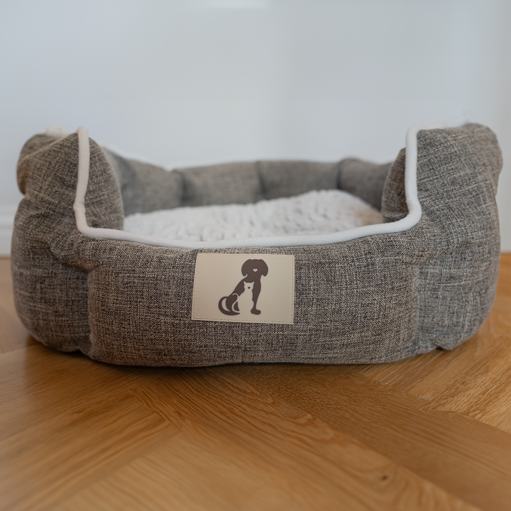 Alfie - Brown Soft Dog Bed - Size S/M/L