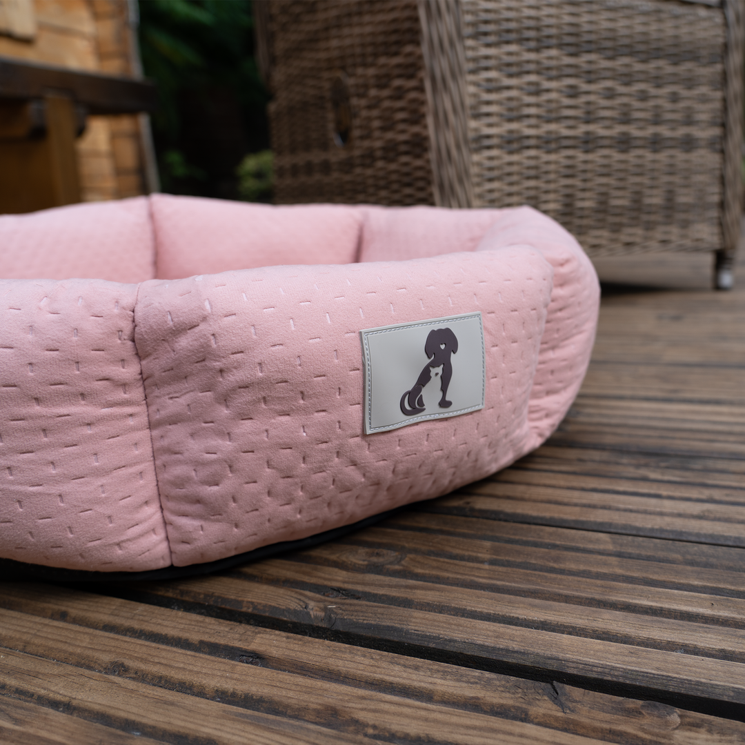 Luna Soft Dog Bed Pink - Size S/M/L