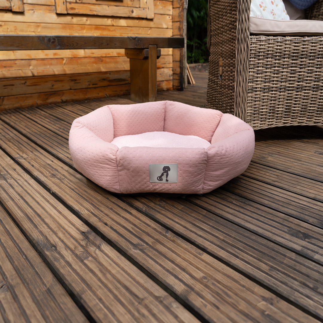 Luna Soft Dog Bed Pink - Size S/M/L