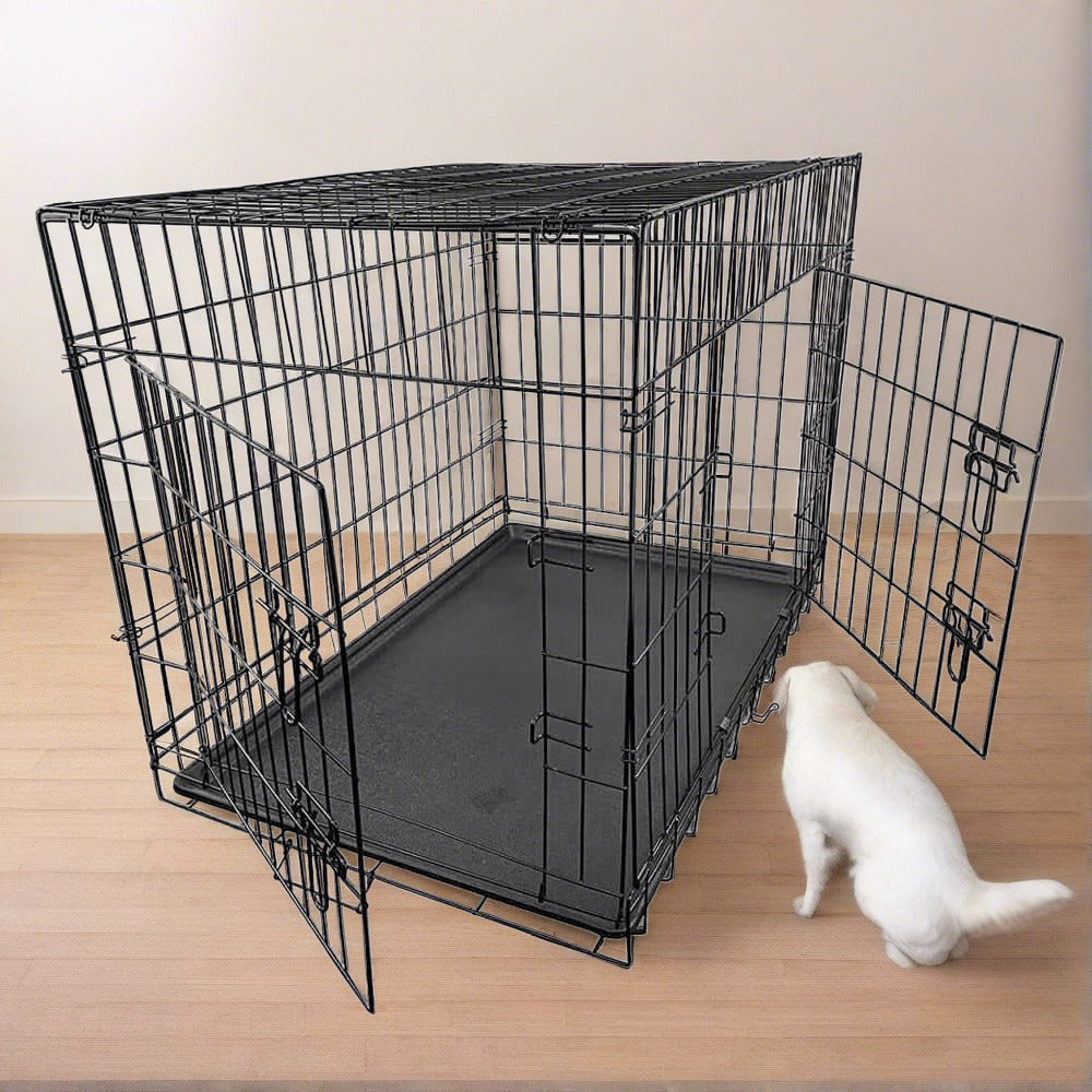 Dog Crate Home Folding Kennel L 109x56x62cm AllPetSolutions