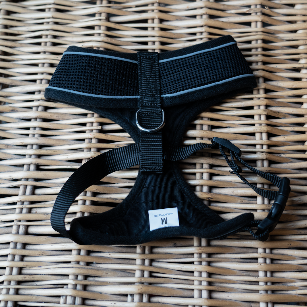 Dog Harness with Reflective Strip in Black S/M/L/XL