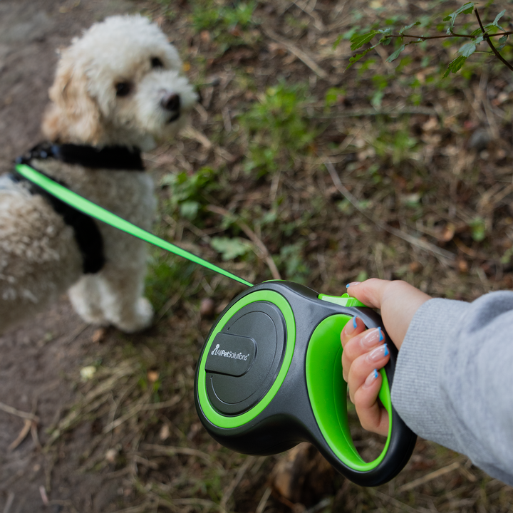 Retractable Dog Lead - Green 3M / 5M / 8M - 15-50KG