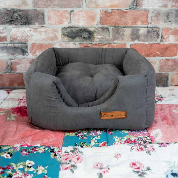 3-in-1 Dog / Cat Cube Bed - Grey