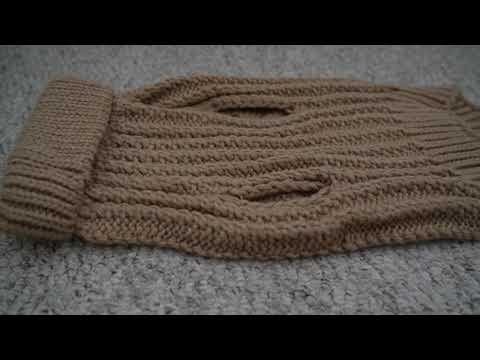 Dog Luxury Knitted Fitted Jumper in Brown – S/M/L