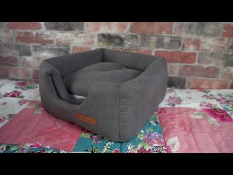 3-in-1 Dog / Cat Cube Bed - Grey