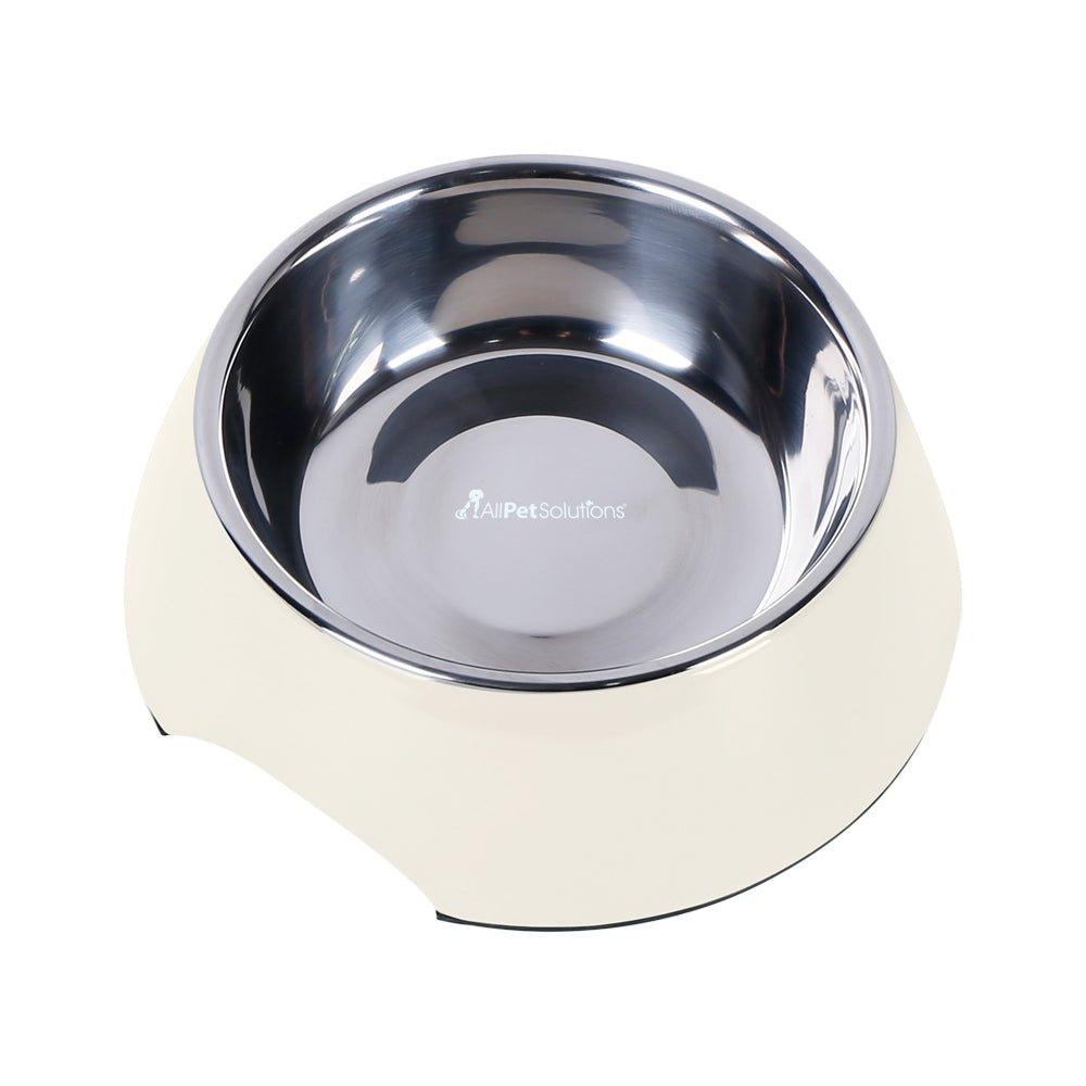 Non Slip Melamine Cat Dog Bowl Cream White S L