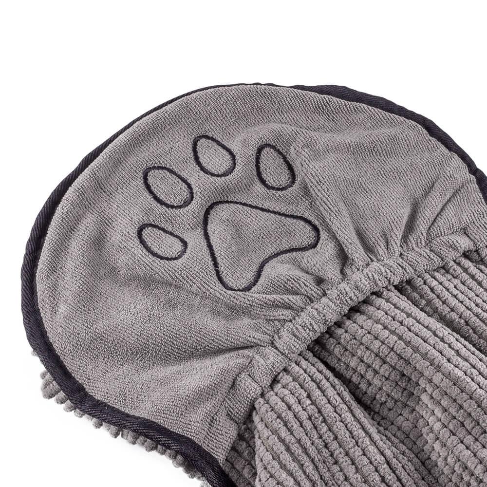 Ultra Absorbent Sponge Towel for Pets - Bath Towels - Gray